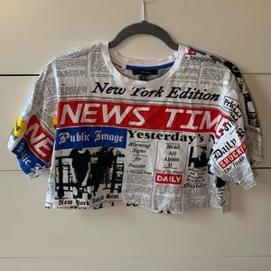 Crop Top Graphic T - Small